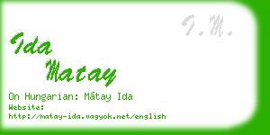 ida matay business card